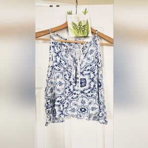 Me to We Navy and White Patterned Camisole